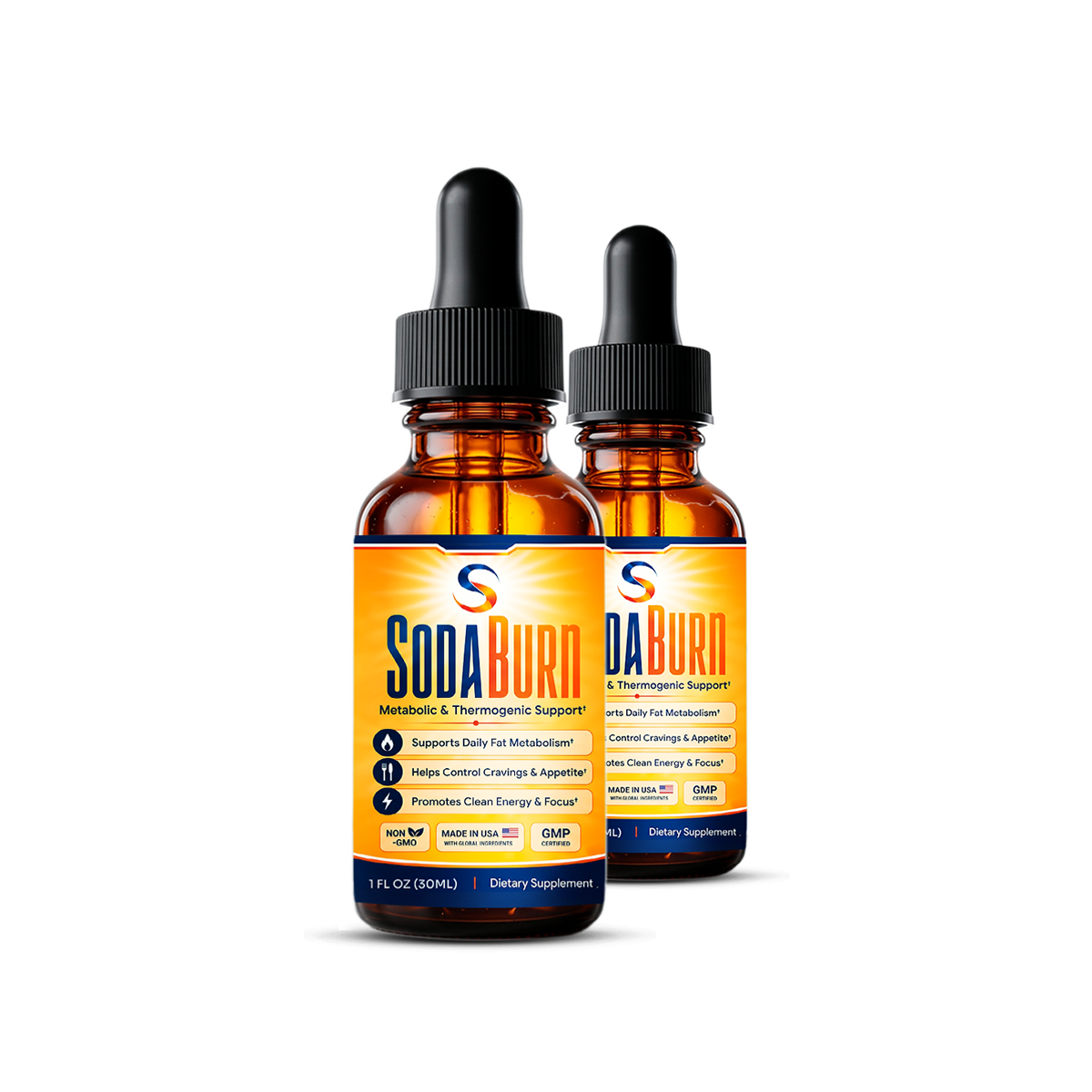 SodaBurn 2 Bottle Wellness Bundle - Premium Daily Metabolic Support